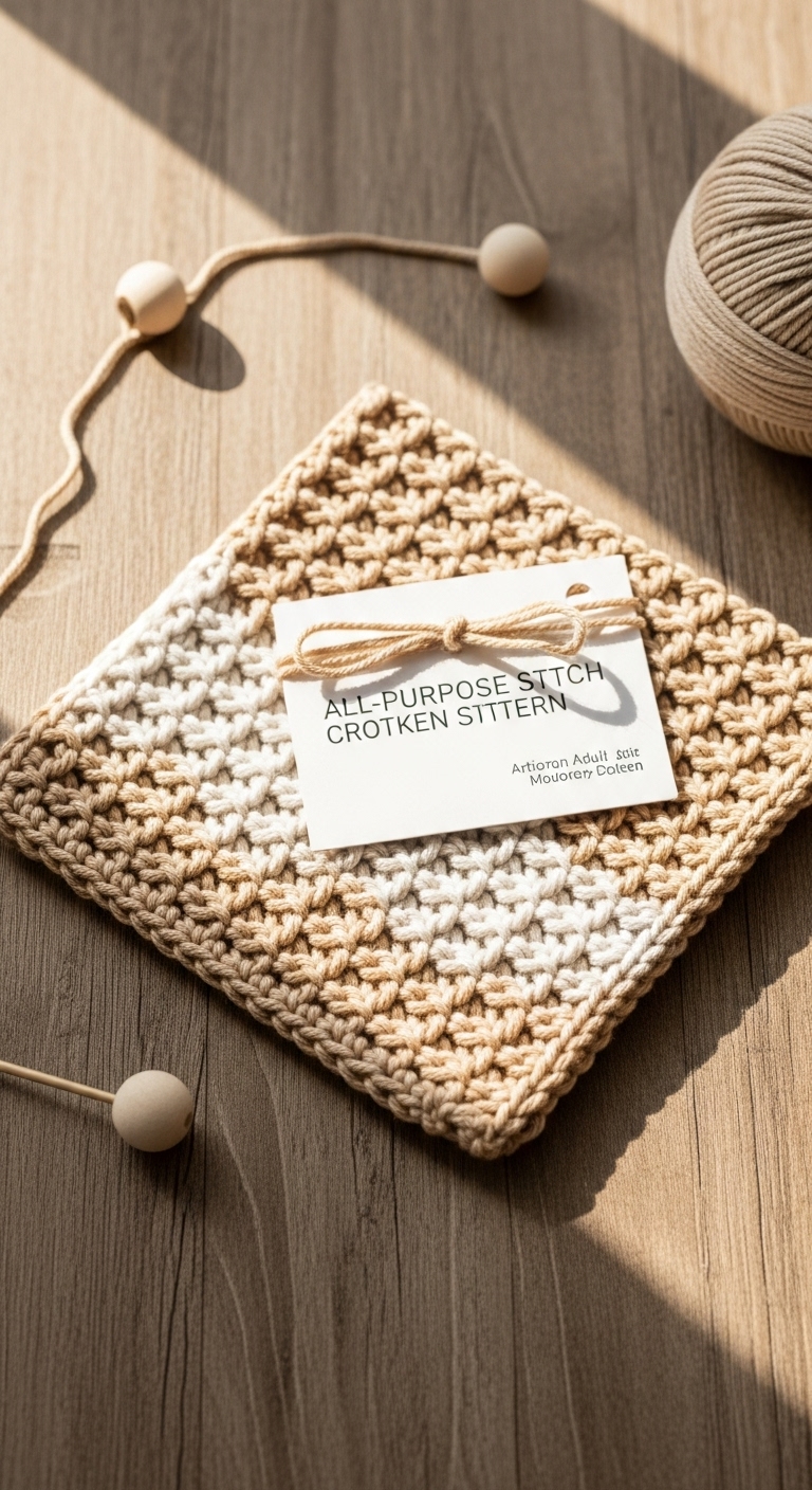 All-Purpose Waffle Stitch Crochet Dishcloth Pattern