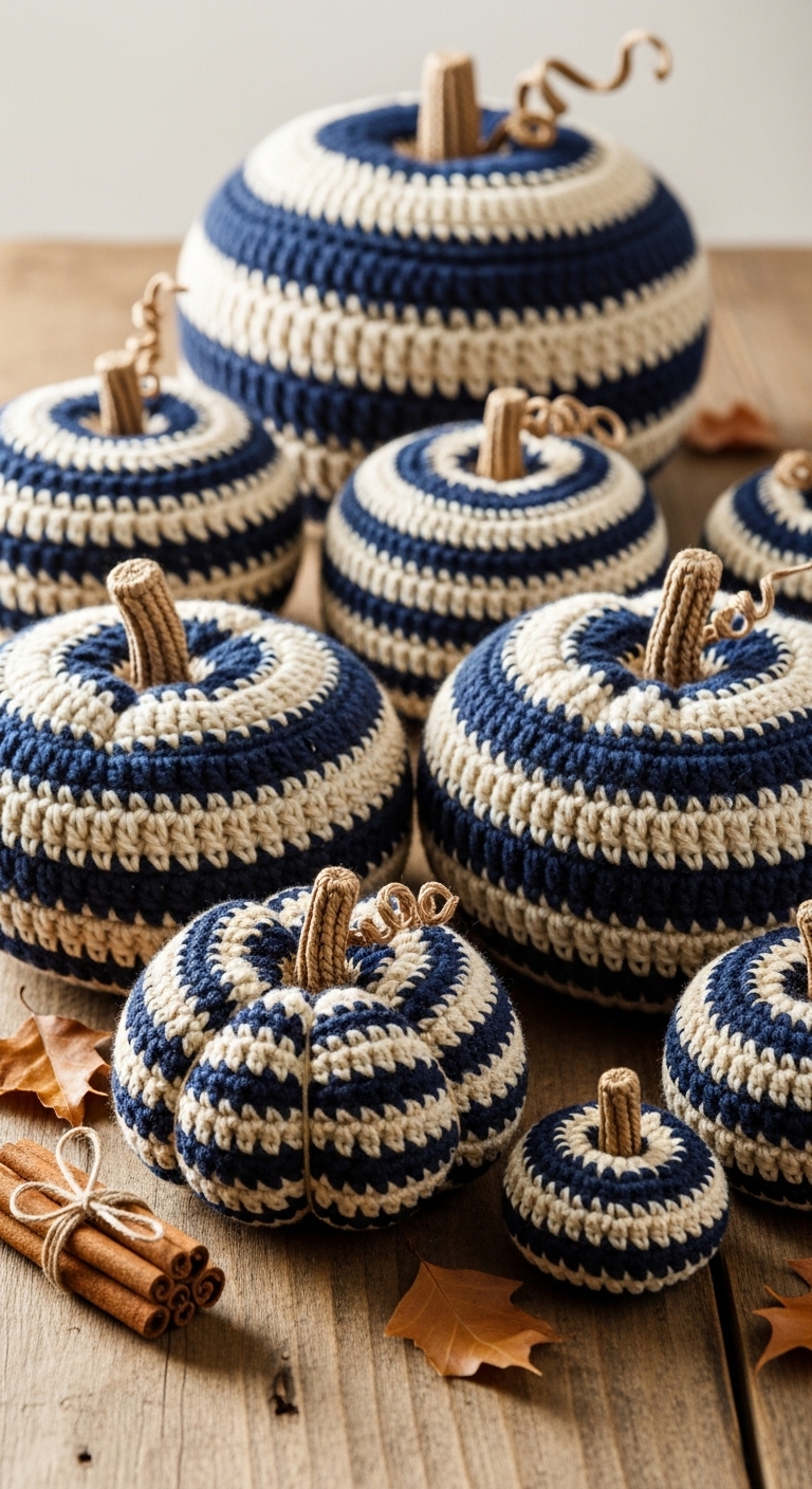 Striped Pumpkins Crochet Pattern
